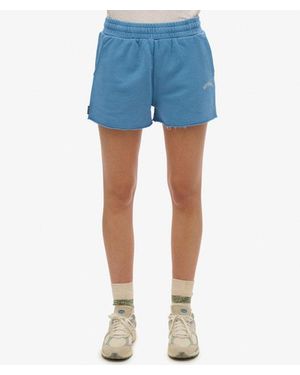 Superdry & Co Essential Logo Garment Dye Shorts - Blue