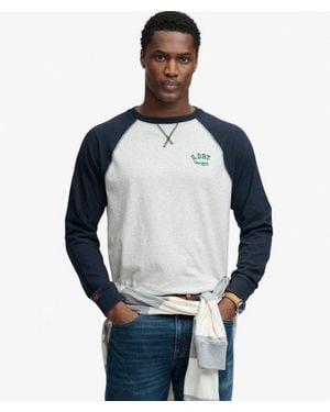 Superdry & Co Vintage Athletic Baseball Top - Blue