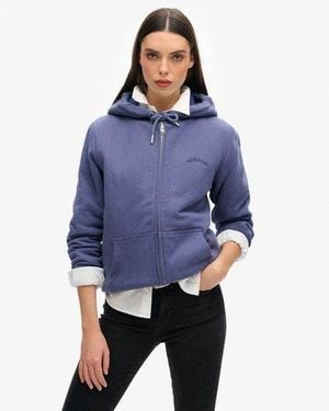 Superdry Borg Lined Zip Hoodie - Blue