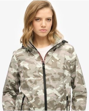 Superdry & Co Hooded Logo Windbreaker Jacket - Natural
