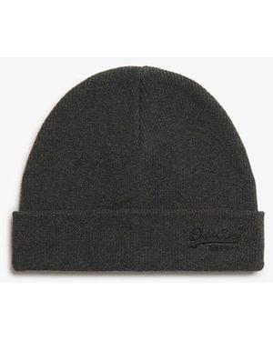 Superdry & Co Knitted Essential Logo Beanie Hat - Black