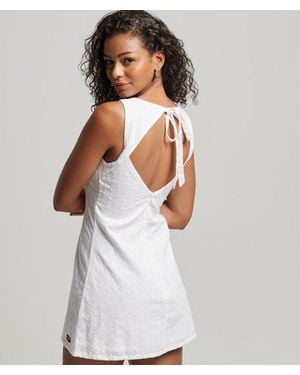 Superdry Vintage Broderie Mini Dress - White