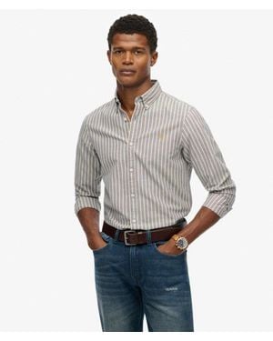 Superdry & Co Classic Oxford Long Sleeve Shirt - Gray
