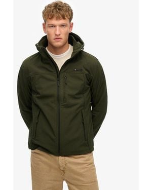 Superdry Hooded Soft Shell Trekker Jacket - Green