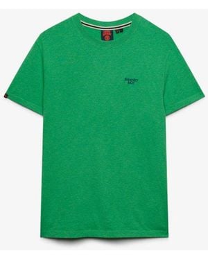Superdry & Co Essential Serif Logo Embroidered T-shirt - Green