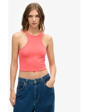 Superdry Studios Jersey Racer Tank Top - Pink