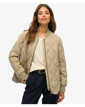 Superdry Short Quilted Liner Jacket - Natural