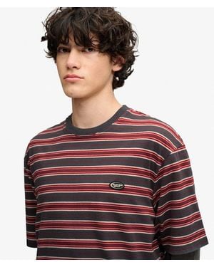 Superdry & Co Oversized Stripe T-shirt - Red
