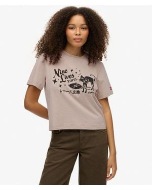 Superdry Roadside Trade Relaxed T-shirt - Brown