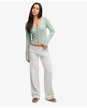 Superdry & Co Athletic Essentials Stripe Jersey Trousers - Green