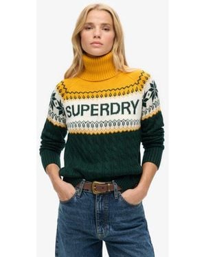 Superdry & Co Aspen Ski Knit Jumper - Blue