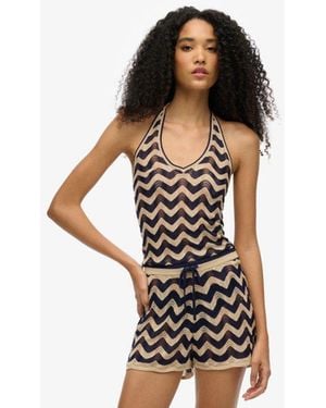 Superdry & Co Zigzag Knit Shorts - Black