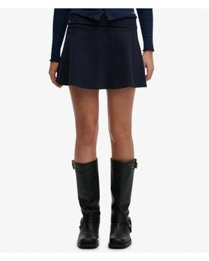 Superdry Athletic Essentials Fold Over Skirt - Blue