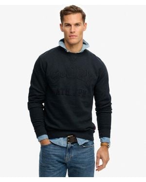 Superdry Vintage Athletic Tonal Crew Sweatshirt - Blue
