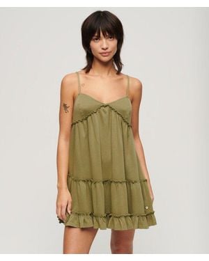 Superdry & Co Jersey Tiered Cami Mini Dress - Green