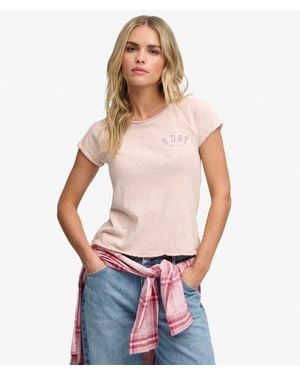Superdry & Co Athletic Essentials Slub Graphic T-shirt - White