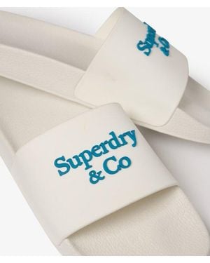 Superdry & Co Company Logo High Build Sliders - Blue