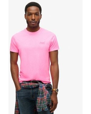 Superdry Essential Logo Embroidered Neon T-Shirt