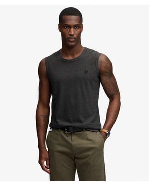 Superdry Classic Cotton Linen Tank Top - Black