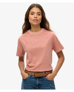 Superdry & Co Embroidered Core Logo Boxy Loose T-shirt