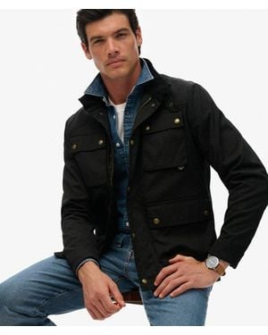 Superdry Merchant Wax Racer Jacket - Black