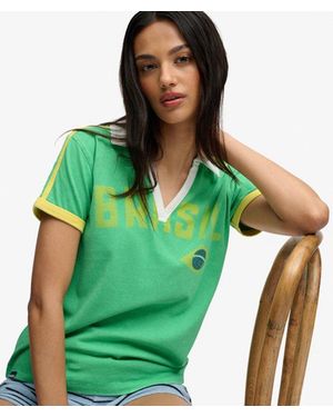 Superdry Athletic Football Collared T-shirt - Green