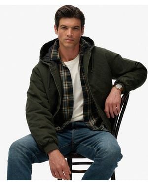Superdry & Co Canvas Surplus Hooded Jacket - Black