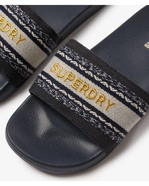 Superdry Vegan Geweven Badslippers - Zwart