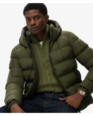 Superdry & Co Hooded Sports Puffer Jacket - Green