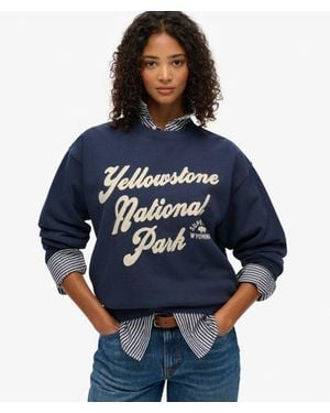 Superdry Lo-Fi Outdoor Loose Sweatshirt - Blue