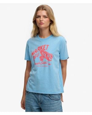 Superdry Roadside Trade Relaxed T-shirt - Blue