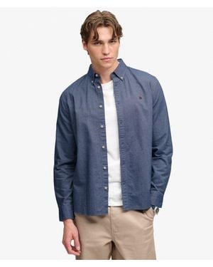Superdry & Co Preppy Oxford Long Sleeve Shirt - Blue