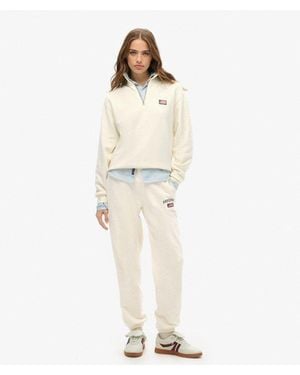 Superdry Athletic Essential Boyfriend joggers - White