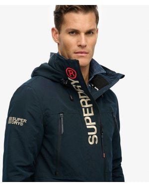 Superdry & Co Hooded Ultimate Embroidered Windbreaker - Blue