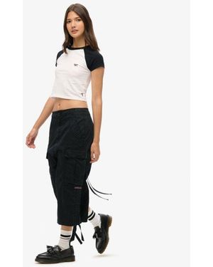 Superdry Cargo Midi Skirt - White