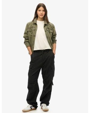 Superdry & Co Low Rise Para Cargo Trousers - Black