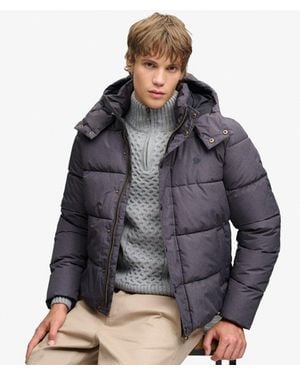Superdry & Co Premium Hooded Puffer Jacket - Grey