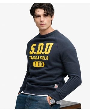 Superdry & Co Athletic Felt Applique Crew Neck Sweatshirt - Blue