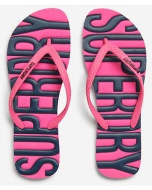 Superdry Vegan Vintage Teenslippers - Roze