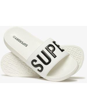 Superdry & Co Core Pool Sliders - White