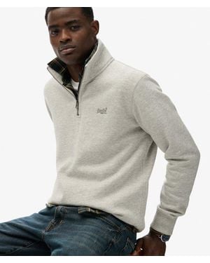 Superdry & Co Essential Logo Half Zip - Grey