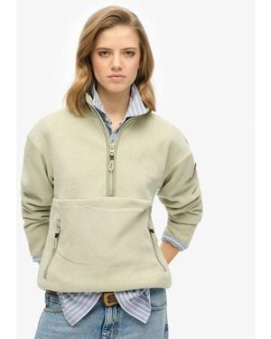 Superdry & Co Active Half Zip Fleece - Natural
