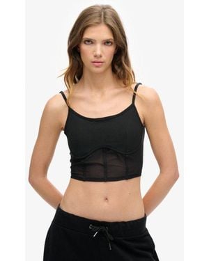 Superdry Sport Tech Corset Top - Black