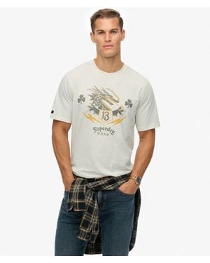 Superdry Campaign Souvenir Loose T-shirt - White