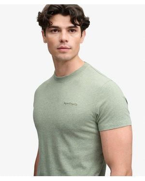 Superdry & Co Essential Company Logo Embroidered T-shirt - Green