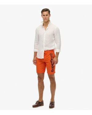 Superdry Homme Short De Bain Classique Taille - Blanc