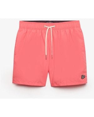 Superdry & Co Embroidered Logo 15- Inch Swim Shorts - Pink