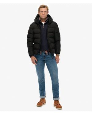 Superdry & Co Hooded Sports Puffer Jacket - Black