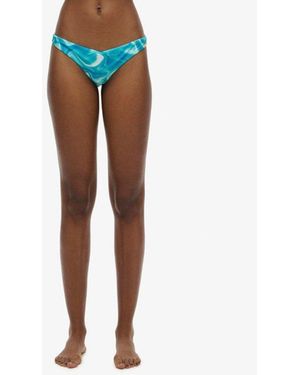 Superdry Printed Cheeky Bikini Bottoms - Blue