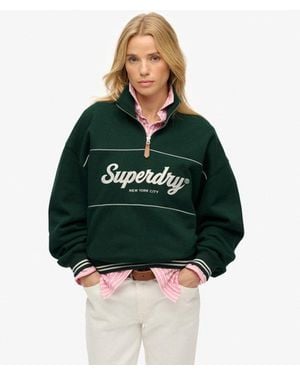 Superdry & Co Country Club Half Zip Sweatshirt - Green
